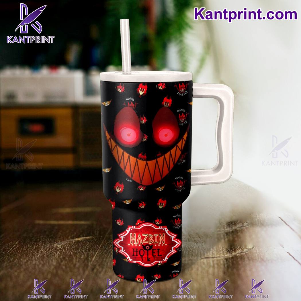 Hazbin Hotel Cartoon Custom Quencher 30oz or 40oz Stainless Steel Tumbler With Handle HG