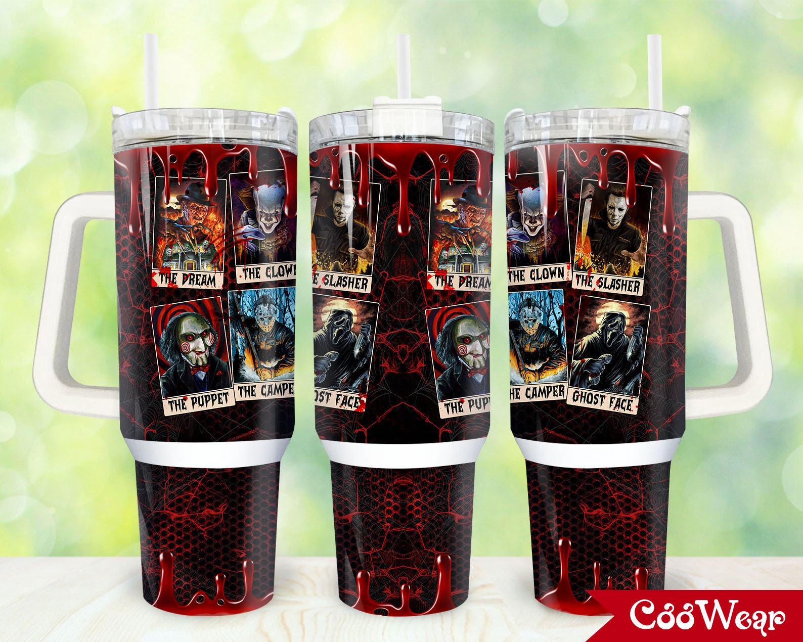 Horror Movies Characters Movies Custom Quencher 30oz or 40oz Stainless Steel Tumbler With Handle HG