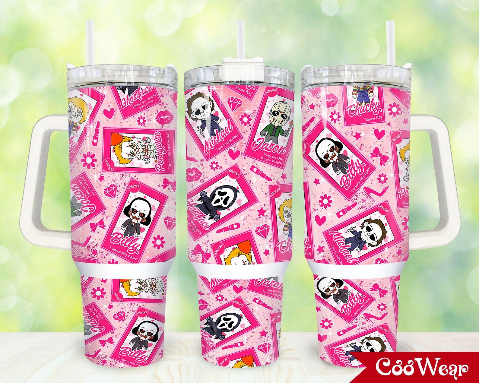 Horror Movies Characters Movies Custom Quencher 30oz or 40oz Stainless Steel Tumbler With Handle HG