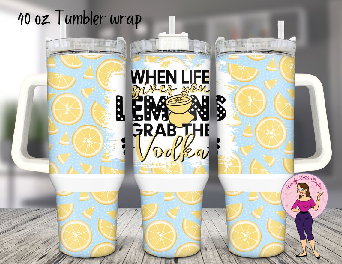 Lemon Lemon Grab The Vodka Tumbler 30oz or 40oz Quencher Tumbler Gift For Her Him Birthday Gift LN