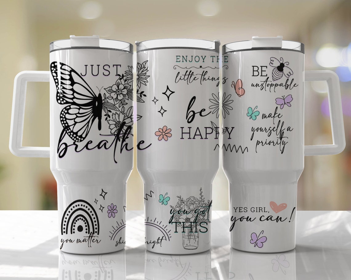 Positive Affirmation 30oz or 40oz Quencher Tumbler Gift For Her Him Birthday Gift LN Postive Quotes Tumbler