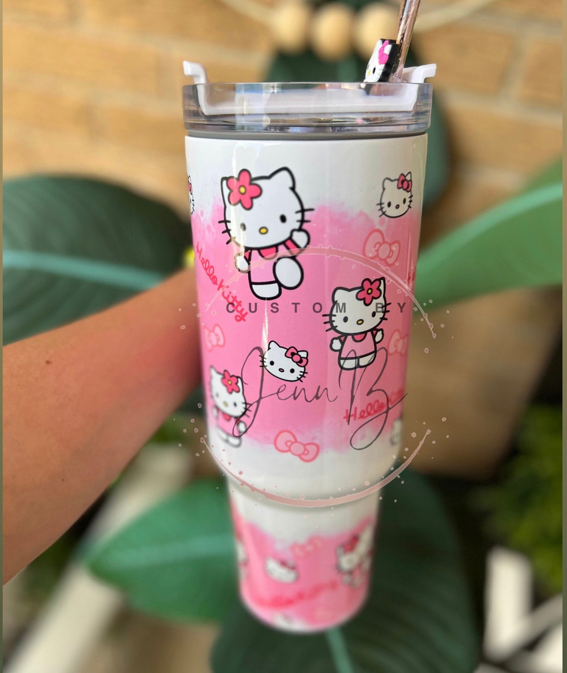 Cute Hello Kitty Cat 30oz or 40oz Tumbler 30oz or 40oz handle tumbler tumbler, Birthday Anniversary Gift HFN