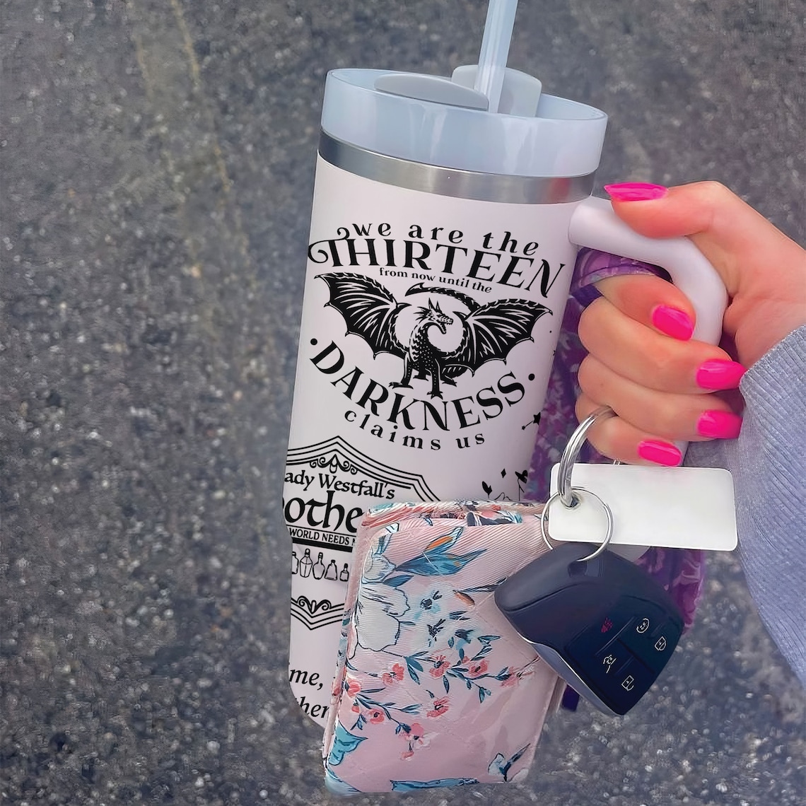 Inspired TOG Fantasy Book Lovers The Thirteen 30oz or 40oz Tumbler, Cute Bookish Girl Cup, Tumbler with Lid n Straw, SJM Book Club Cup HG