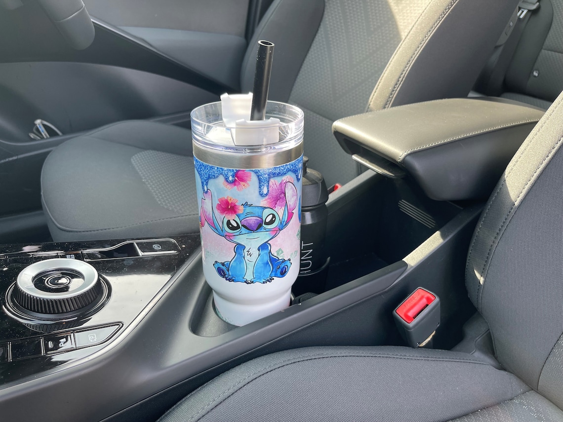 Stitch and Angel Valentine 30oz or 40oz Quencher Tumbler Gift For Her Him Birthday Gift LN with Optional Personalisation