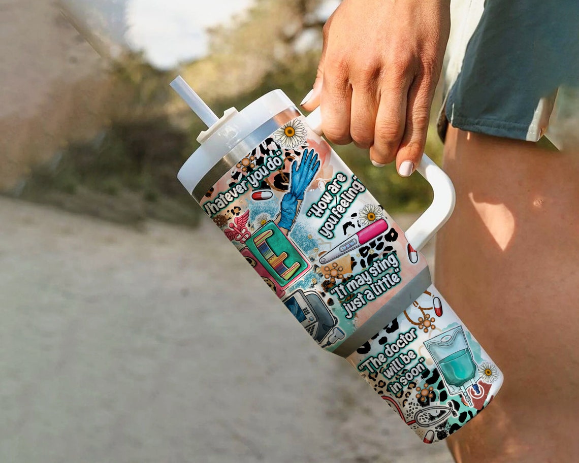 Nurse 30oz or 40oz Quencher Tumbler Gift For Her Him Birthday Gift LN Gift For Nurse Nurse Tumbler Nurse 40oz Tumbler Nurse