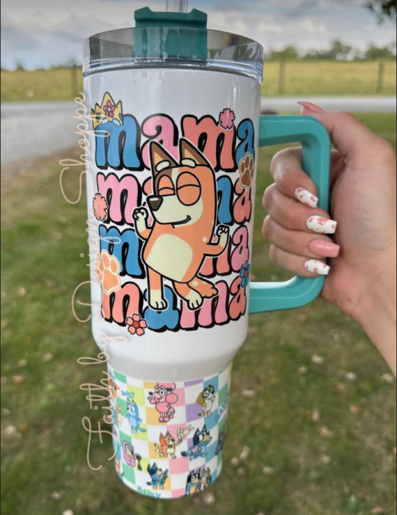 Blu3y Dog 30oz or 40oz Tumbler with Handle HG