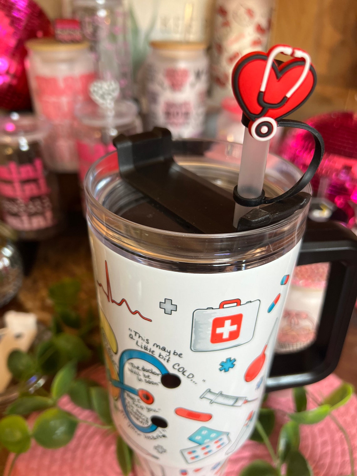 Nurse 30oz or 40oz tumbler quencher tumbler tumbler with handle Nurse Life Nurse Tumbler Gift for Nurse Birthday Anniversary Gift HFN