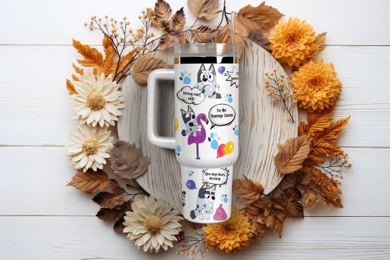 Blu3y Salad and BBQ Cartoon 30oz or 40oz Quencher Tumbler LN Blu3y And Friends