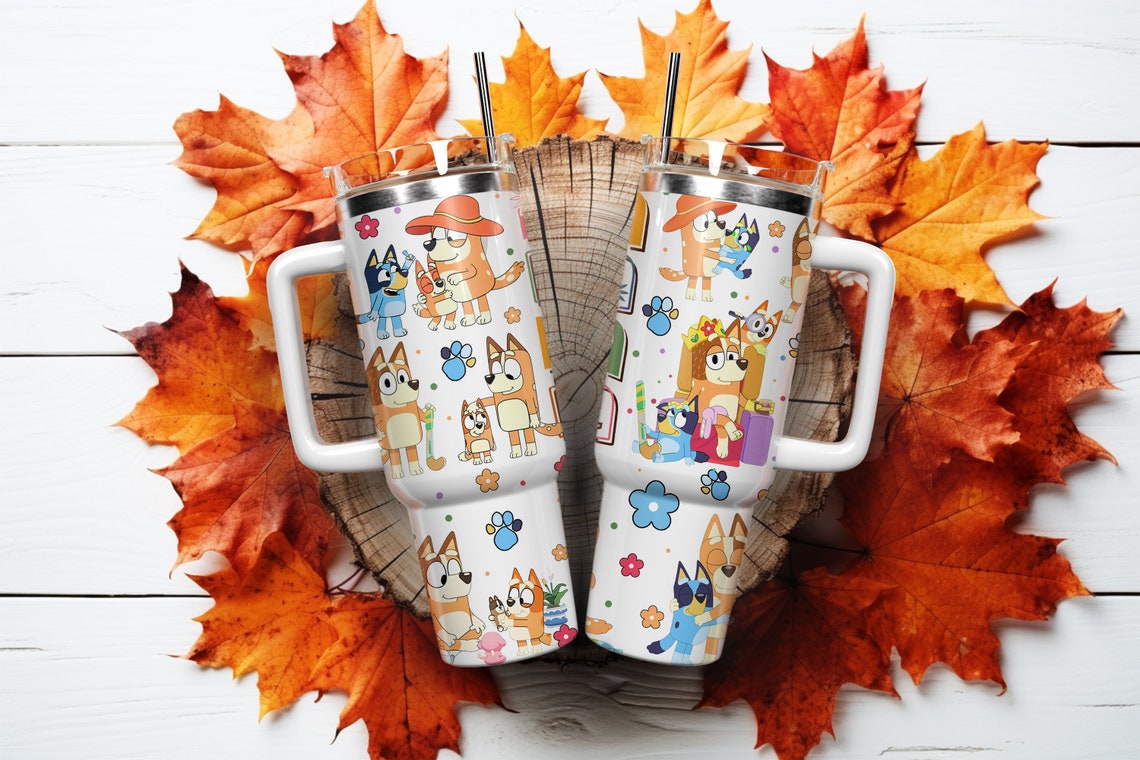 Mama Blu3y Dog Bingos Dog Cartoon 30oz or 40oz Quencher Tumbler LN Blu3y And Friends