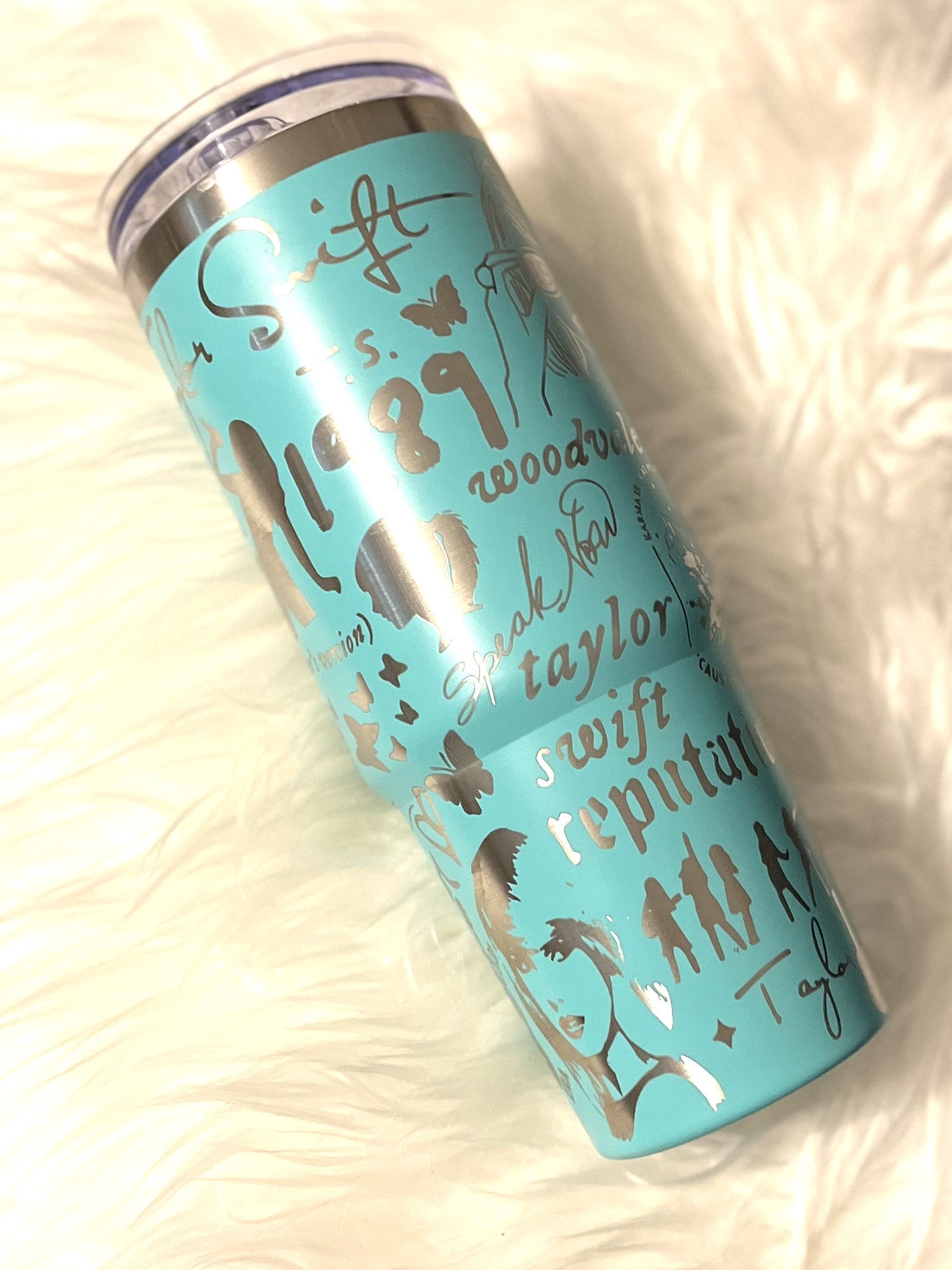 TS themed Engraved 30oz or 40oz Tumbler with Handle, Birthday Anniversary Tumbler Gift HFN, 1989 Album Tracklist Tumbler, Gift for Swifties