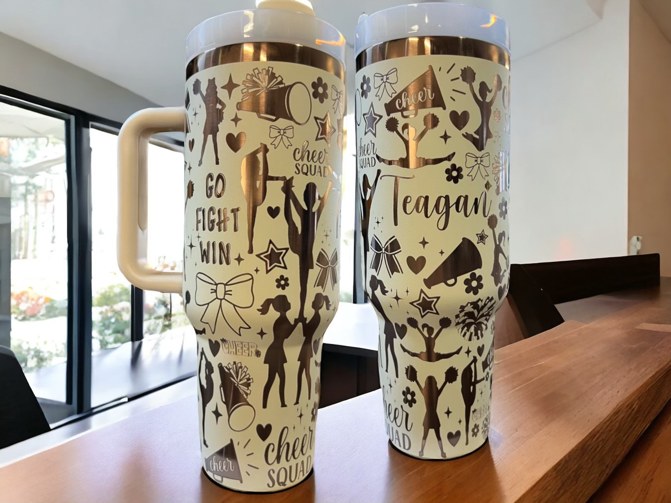 Cheerleading tumbler| Cheer gift|Gift for dancer| Cheerleading team gift| Cheer 40oz tumbler| Tumbler for girls|30oz or 40oz Tumbler with Handle, Birthday Anniversary Tumbler Gift HFN