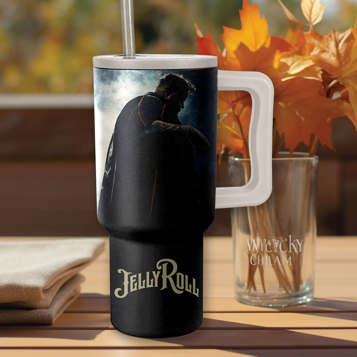 Jelly Roll Music Custom Stanley Quencher 40oz Stainless Steel Tumbler HG With Handle
