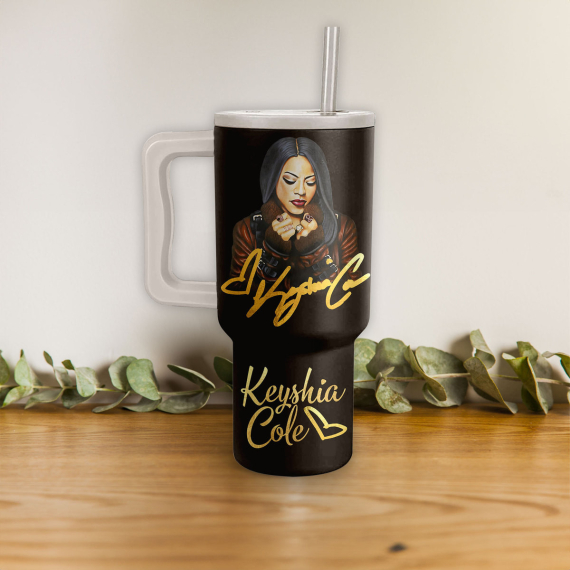 Keyshia Cole Music Custom Stanley Quencher 40oz Stainless Steel Tumbler HG With Handle