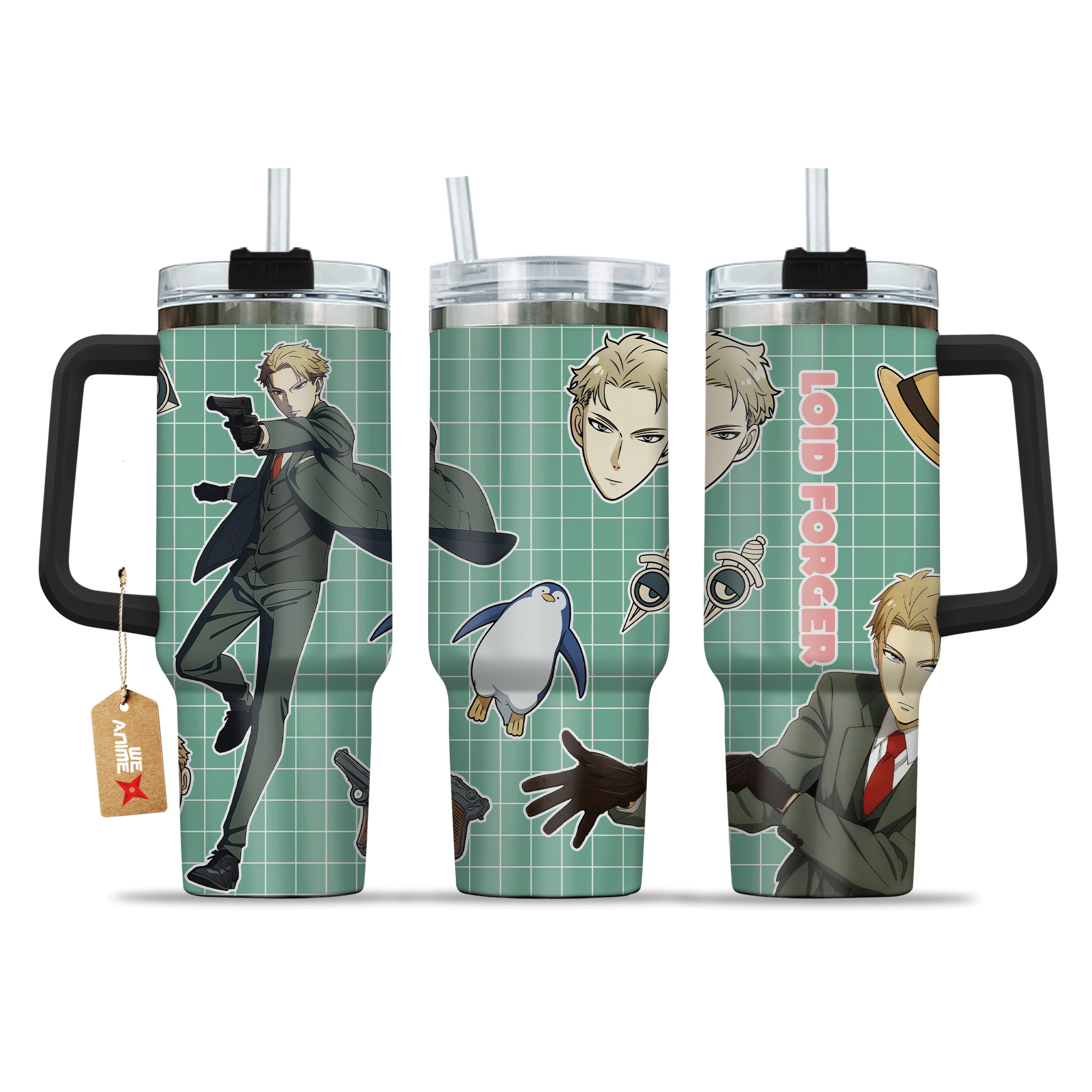 Loid Forger Spy x Family Anime Custom Quencher 30oz or 40oz Stainless Steel Tumbler With Handle HG