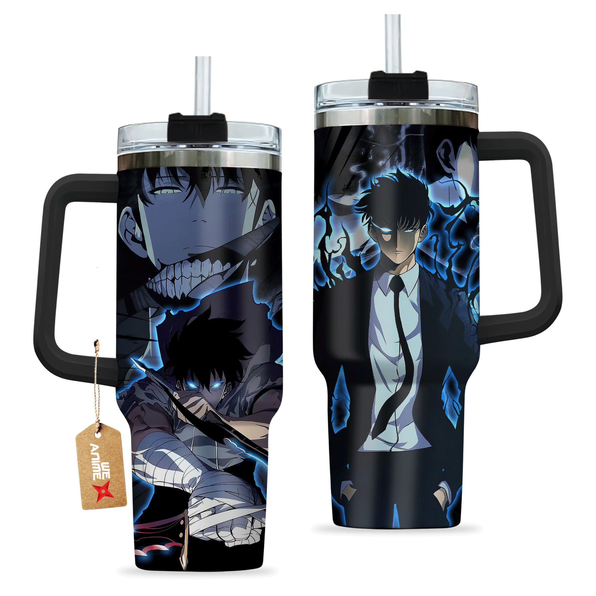Sung Jin-Woo Solo Leveling Anime Custom Quencher 30oz or 40oz Stainless Steel Tumbler With Handle HG