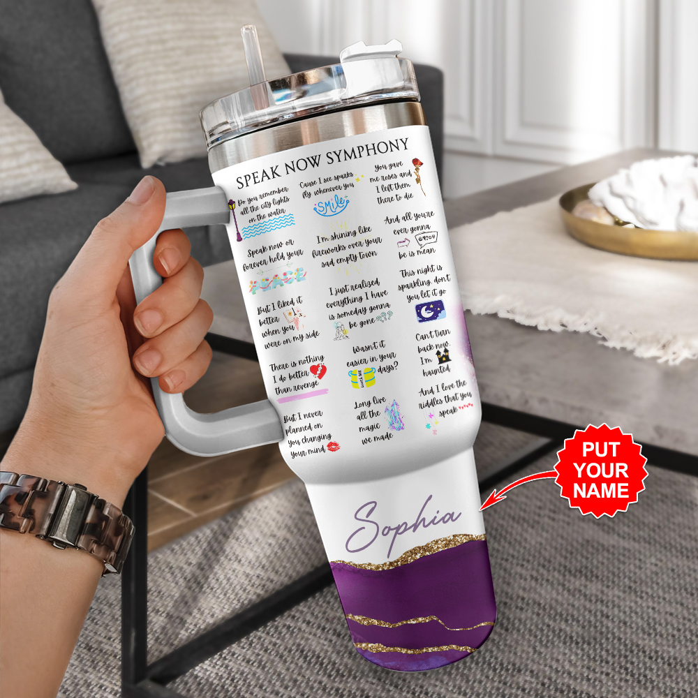 Taylor Swift Music Custom Stanley Quencher 30oz or 40oz Stainless Steel Tumbler With Handle HG