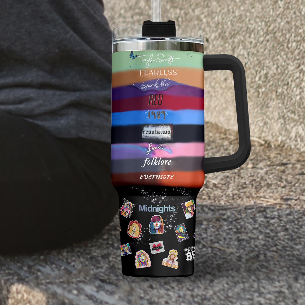 Taylor Swift Music Custom Quencher 30oz or 40oz Stainless Steel Tumbler With Handle HG