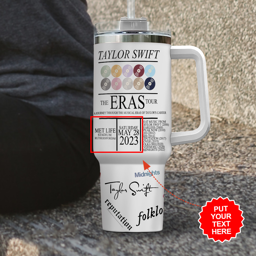 Taylor Swift Music Custom Quencher 30oz or 40oz Stainless Steel Tumbler With Handle HG