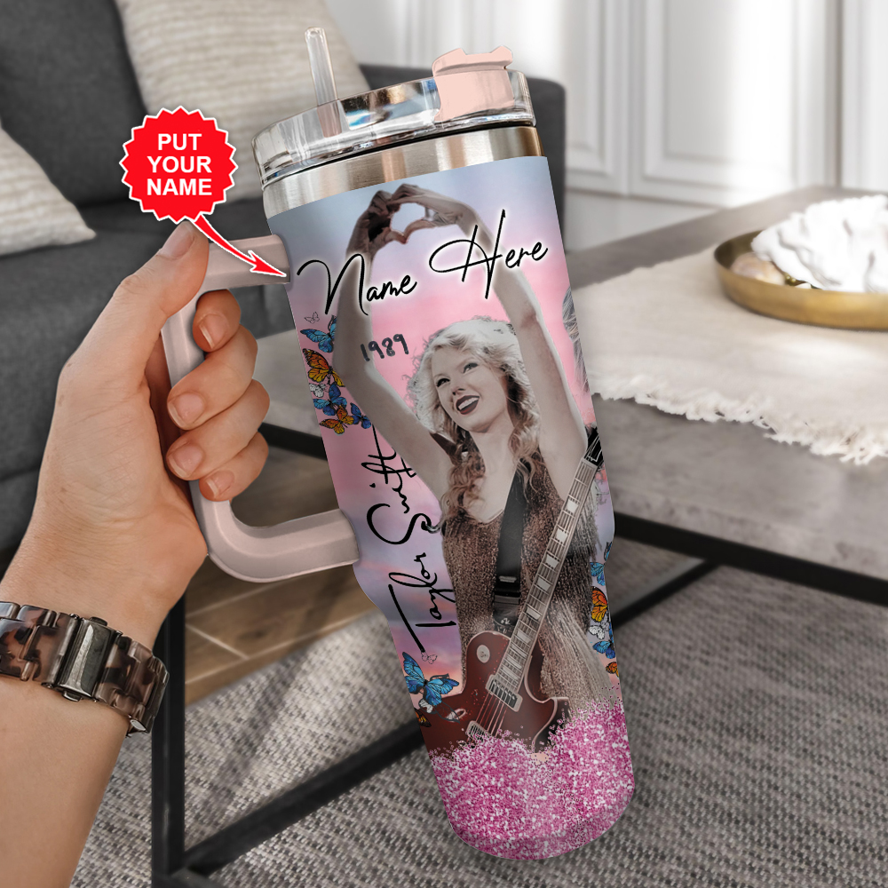 Taylor Swift Music Custom Quencher 30oz or 40oz Stainless Steel Tumbler With Handle HG