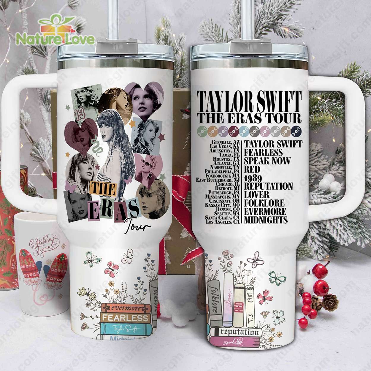 Taylor Swift The Eras Tour Music Custom Quencher 30oz or 40oz Stainless Steel Tumbler With Handle HG