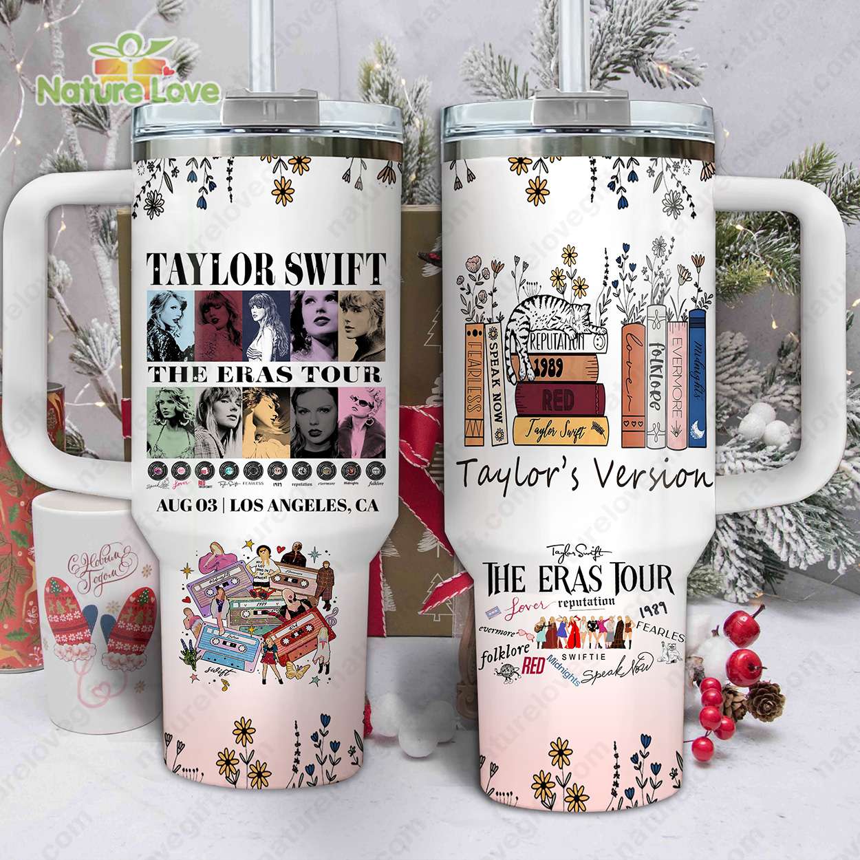 Taylor Swift The Eras Tour Music Custom Quencher 30oz or 40oz Stainless Steel Tumbler With Handle HG