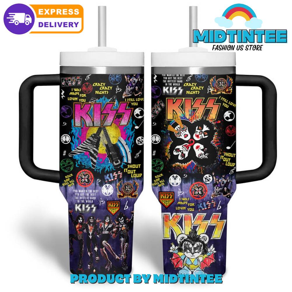 Kiss Band Rock And Roll All Nite Printed 30oz or 40oz Quencher Tumbler HG