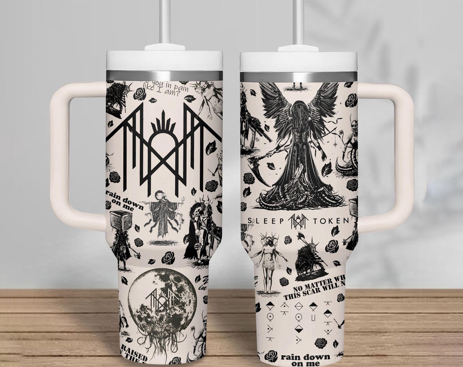 Vintage Sleep Token Music Custom Tumbler HG 30oz/40oz Sleep Token Band Tumbler HG 30oz/40oz Custom Name Tumbler HG Gift Gift Birthday.