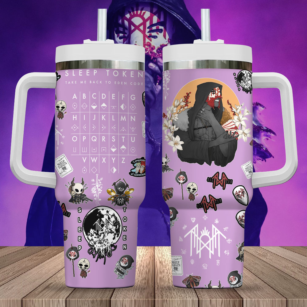 Sleep Token Purple Body Tumbler 30oz or 40 Oz Tumbler Tumbler Gift HG Tumbler With handle