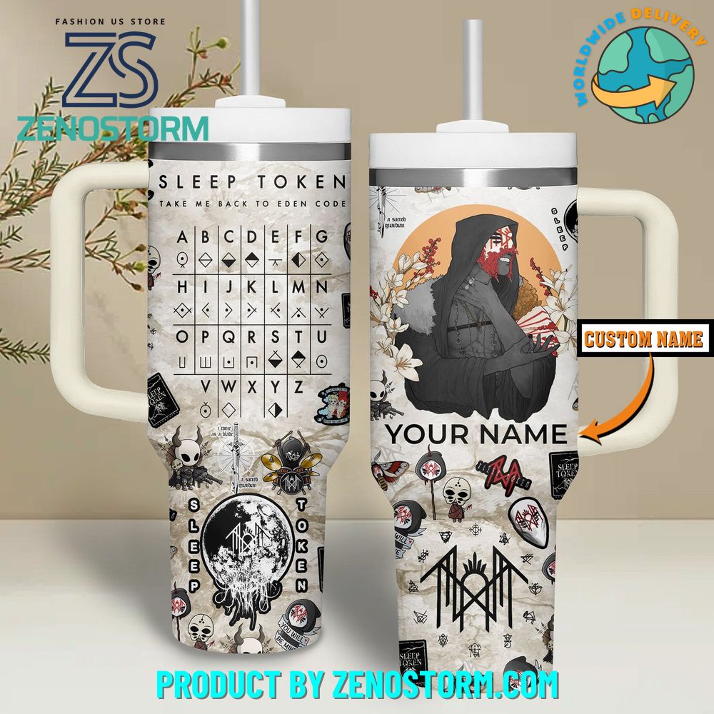 Sleep Token Rock Band Custom Name Quencher 30oz or 40oz Stainless Steel Tumbler With Handle HG