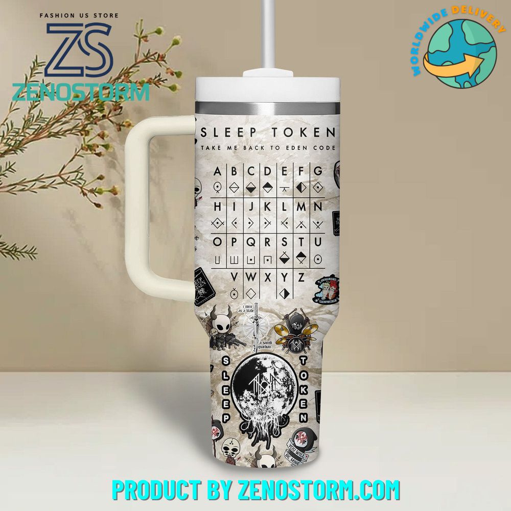 Sleep Token Rock Band Custom Name Quencher 30oz or 40oz Stainless Steel Tumbler With Handle HG