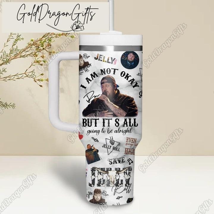 Jelly Roll 30oz or 40oz Tumbler With handle HG