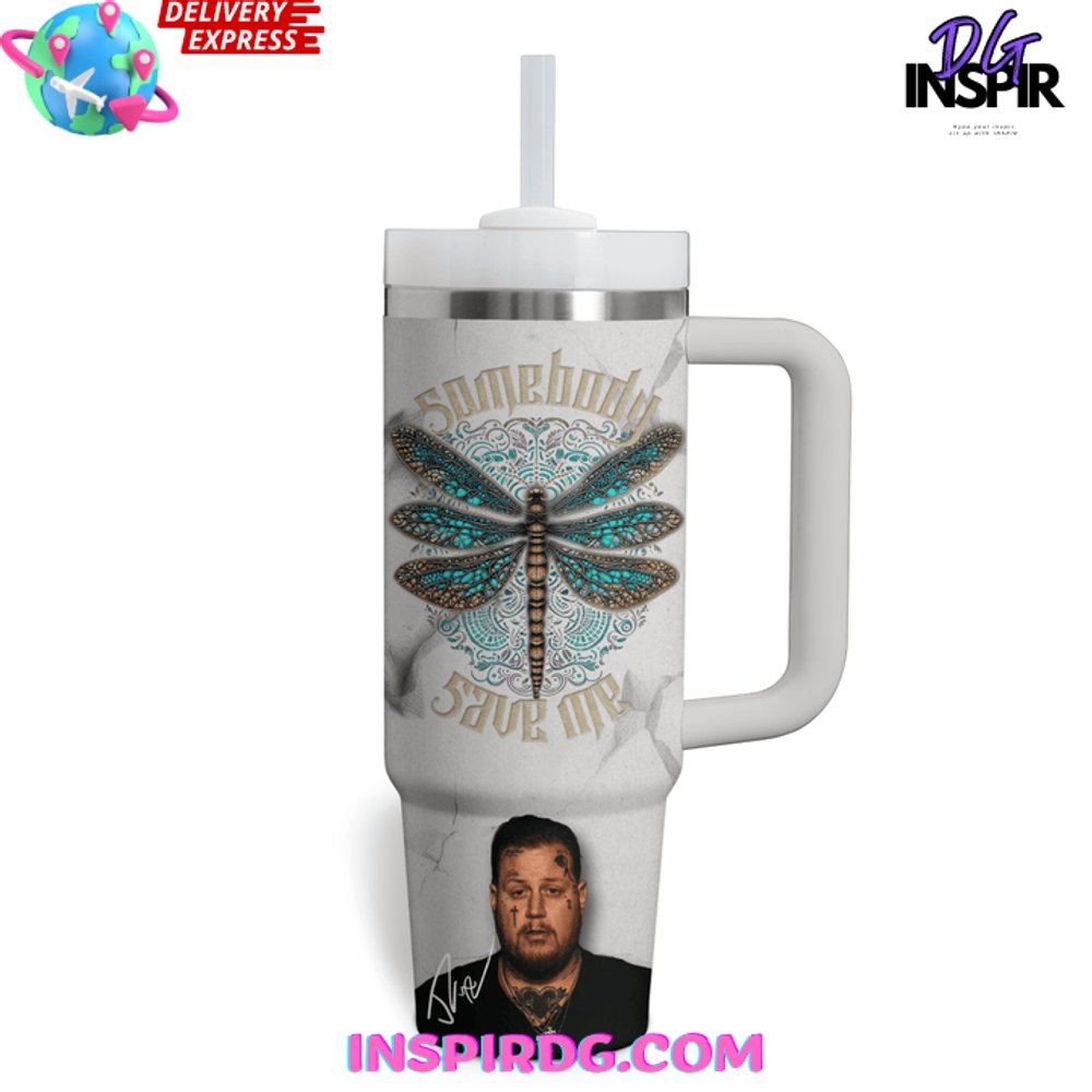 Jelly Roll Music Custom Stanley Quencher 30oz or 40oz Stainless Steel Tumbler With Handle HG